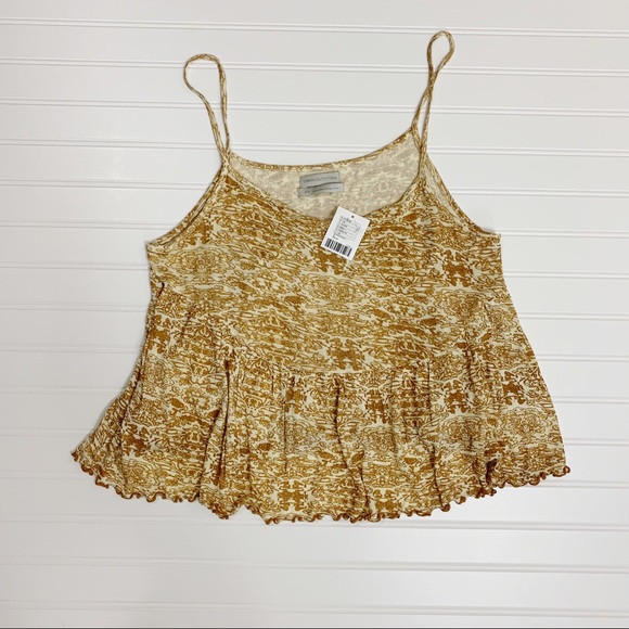 Urban Outfitters Yellow Peplum Tank NWTs sz Med - Picture 8 of 8